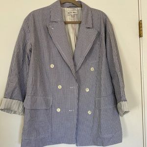 ALEX MILL Seersucker Check Cotton Blazer